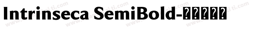 Intrinseca SemiBold字体转换